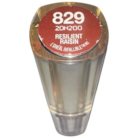 Loreal Infallible Lipstick 829 Resilient Raisin Satin Cream Discontinued - Picture 4 of 16